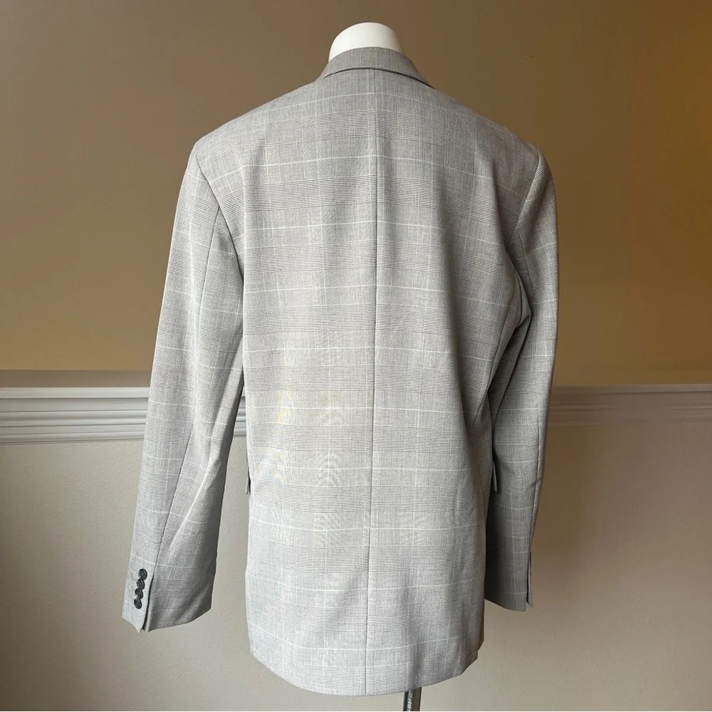 ZARA CHECKED SUIT JACKET BEIGE SIZE 40 | 4259/744/986